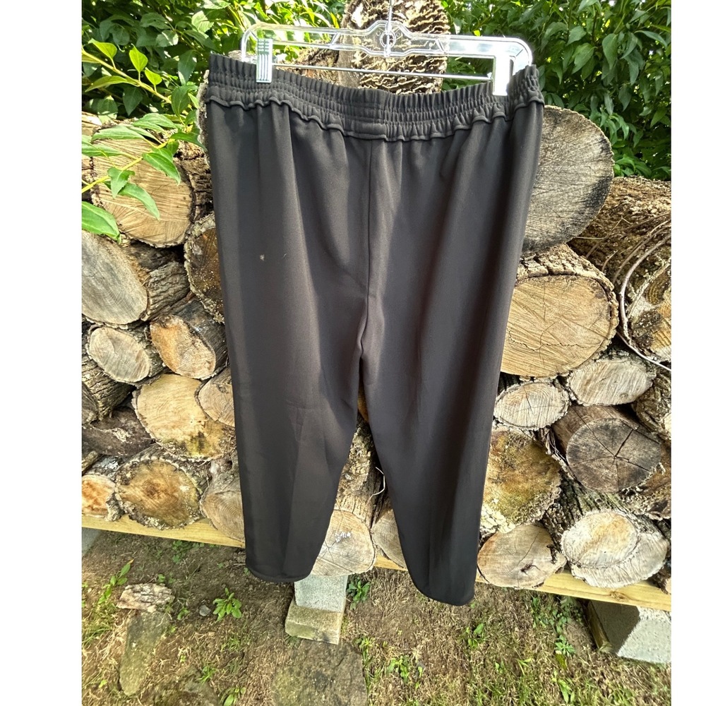 J.Crew Women Black Drapey Crepe Elastic Waist Tapered Pant Size 10 NWT Workwear